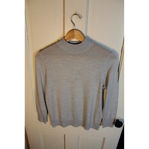 Moth by Anthropologie Small Light‎ Blue Wool Blend Mock Neck Sweater Pullover